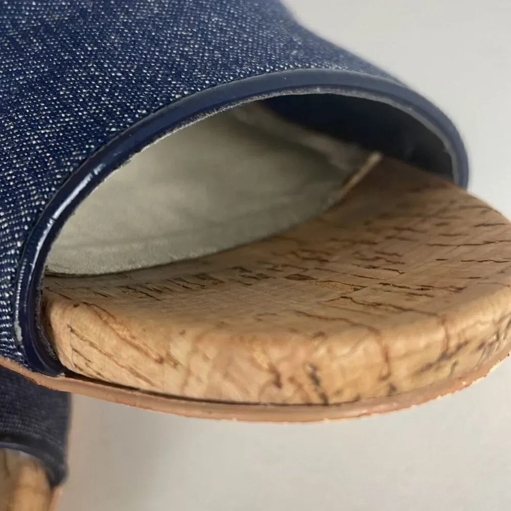 Anne Klein Ohno Denim Mule Sandals 8